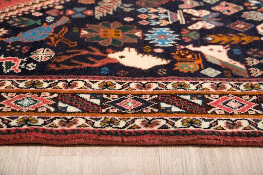 Χαλί Κλασικό Χειροποίητο Abadeh 166x245 Cm Decostar Μπλε Σομόν