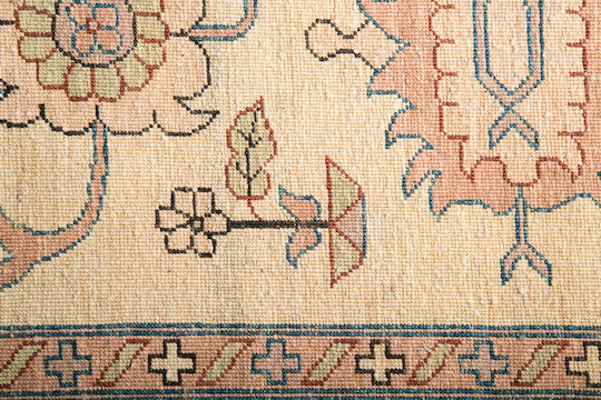 Classic Handmade Ziegler Living Room Rug 210x250 cm Beige