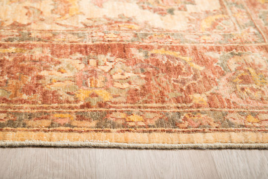 Klassischer handgefertigter Ziegler-Teppich 173 x 246 cm Beige