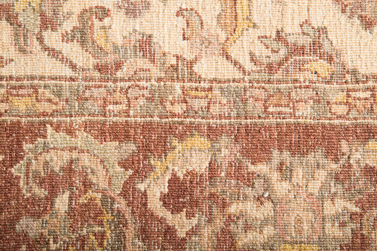 Klassischer handgefertigter Ziegler-Teppich 173 x 246 cm Beige