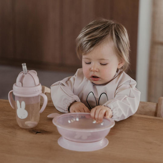 Baby Oliver Παιδικό Ποτηράκι με Χερούλι και Καλαμάκι από Πλαστικό Ροζ 260ml