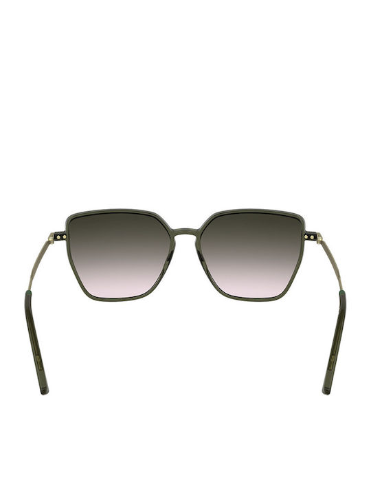 Lacoste Ochelari de Soare Pentru Femei cu Ramă Verde și Lentilă Degrade Verde