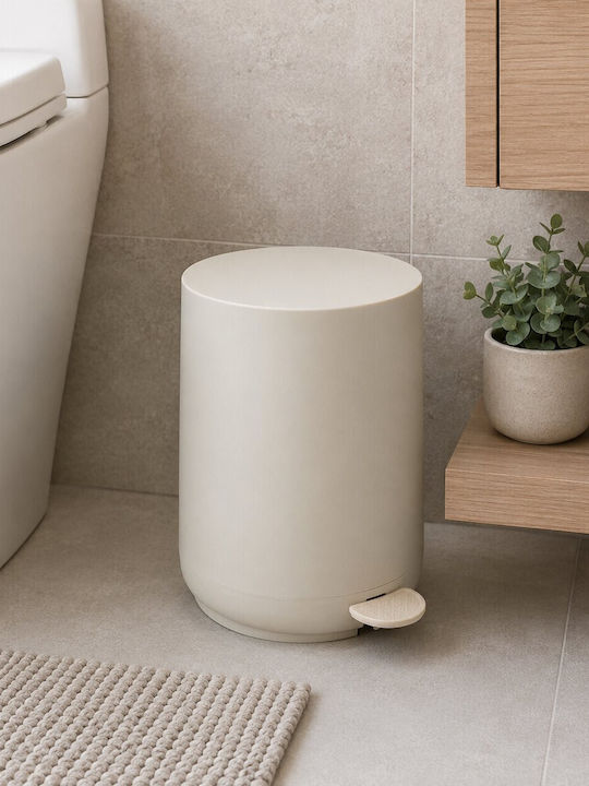 Ankor Plastic Bathroom Bin Soft Close 5l Beige