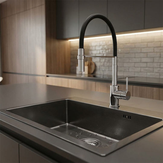 Sanitec 5050B-50 Επικαθήμενος Inox Μ50xΠ50cm Μαύρος Sanitec 5050B-50 Επικαθήμενος Inox Μ50xΠ50cm Μαύρος