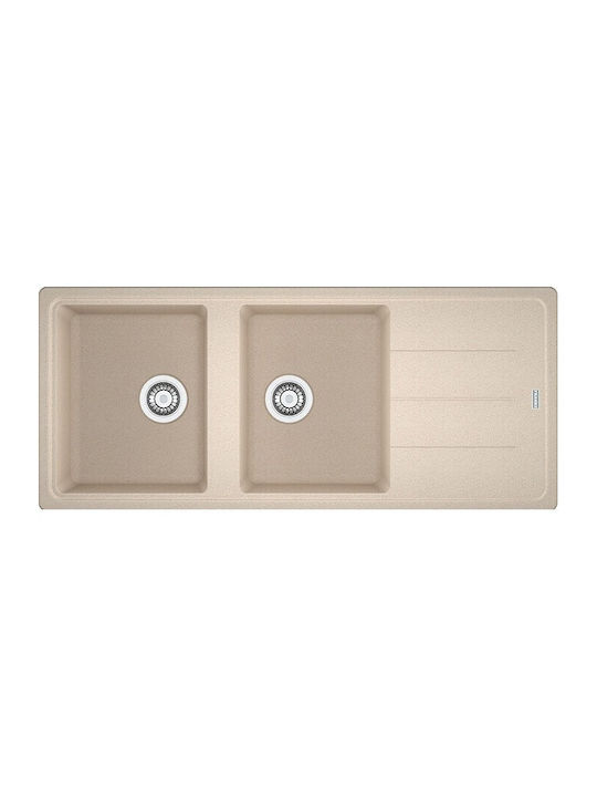 Franke Basis BFG 621 3145518896 114.0284.106 Drop-In Sink Synthetic Granite W116xD50cm Beige