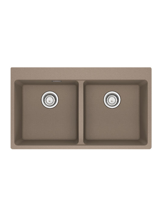 Franke Maris Centro 620-39-39 Chiuvetă încastrată din granit sintetic L86xW50cm Oyster