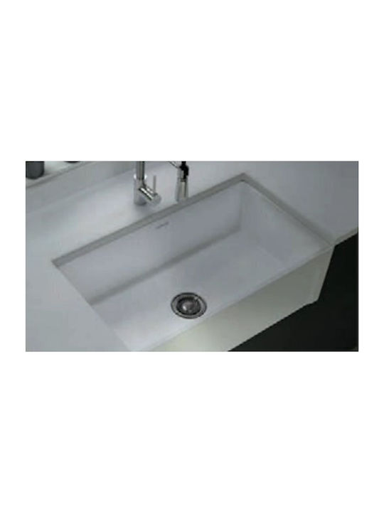 Creavit Eingebauter Küchenspüle Porzellan M76xP46cm Weiße