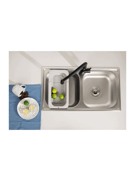 Kuchinox Ένθετος Νεροχύτης Inox Μ78xΠ43cm Ασημί