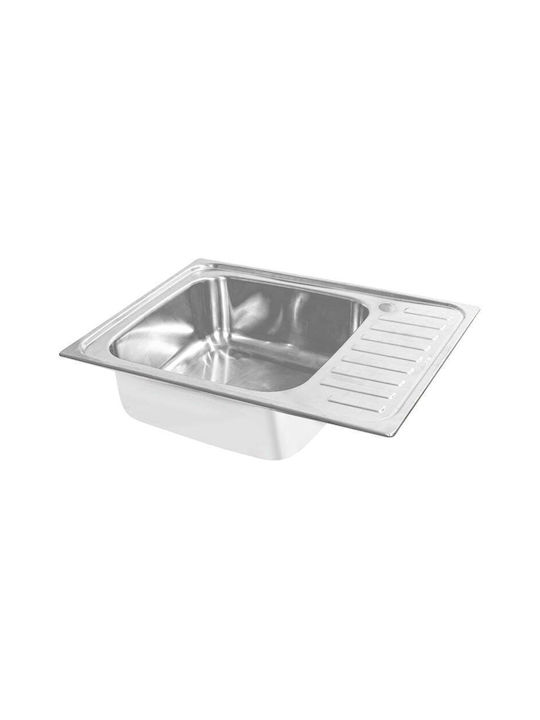 Teka Super Bowl 1C 1/2Ε Drop-In Кухненска Мивка Inox Гладко (Сатенено Покритие) Дължина 65xШирина 50см Сребрист