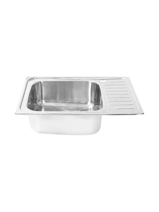 Teka Super Bowl 1C 1/2Ε Drop-In Кухненска Мивка Inox Гладко (Сатенено Покритие) Дължина 65xШирина 50см Сребрист