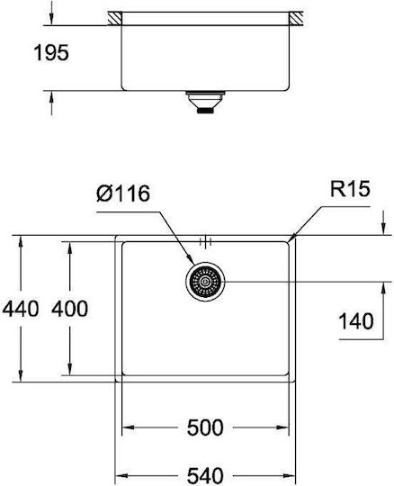 Grohe K700U 31574SD1 Поддръжка Мивка Inox Сатен Ш55xД45см Сребрист