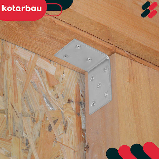 Kotarbau Conector de Construcție din Oțel Inoxidabil Galvanizat în Unghi de Dulgher 55 X 45 X 35 Mm Set 50 Bucăți