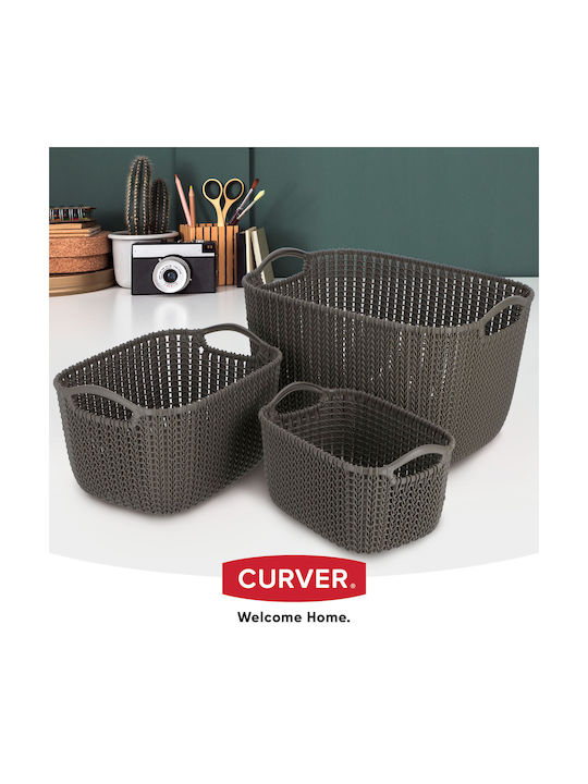 Curver Knit Επιτραπέζια Θήκη Οργάνωσης Πλαστική Καφέ