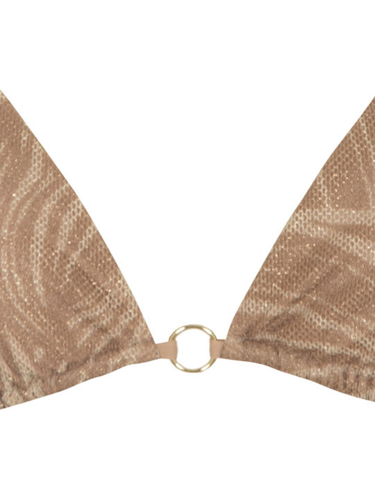 Bikini Triangle With Padding Beige