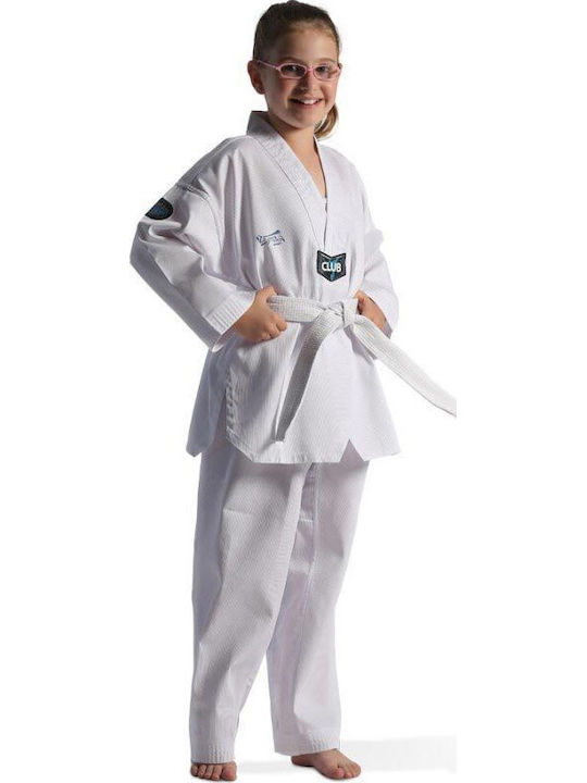 Olympus Sport Club Ribbed Taekwondo Dobok Erwachsene/Kinder Weiß
