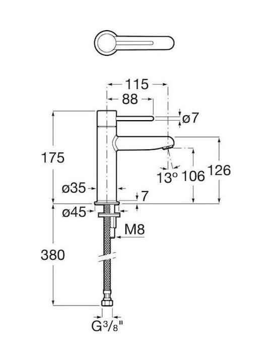 Roca Mixing Sink Faucet Yellow
