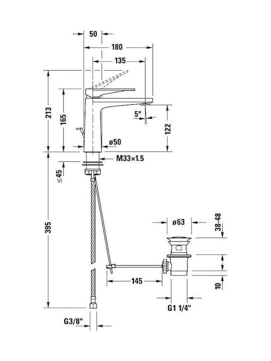 Duravit Mischung Waschtischarmatur