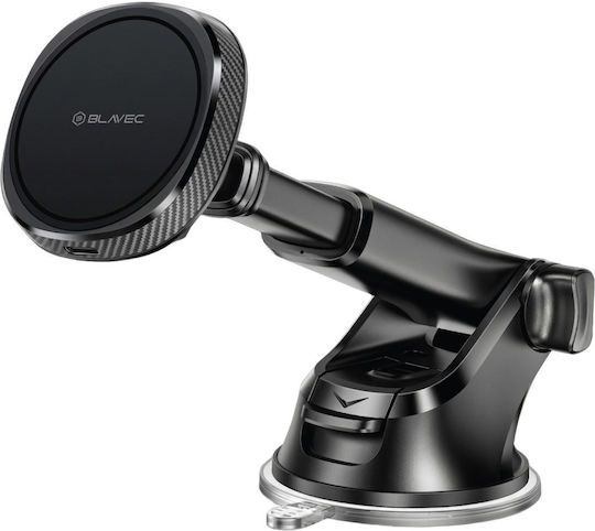 Blavec Car Holder Bhc-06a 15w Magnetic Induction Charging Active Cooling To Windshield Dashboard Bhc06a-mwib Black
