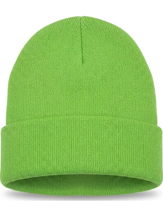 863 Wind Ανδρικός Beanie Σκούφος Green Fluo