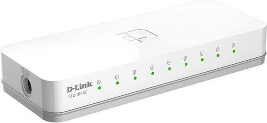 D-Link DES-1008C/E Unverwalteter L2 Schalter mit 8 Gigabit (1 Gbps) Ethernet-Ports