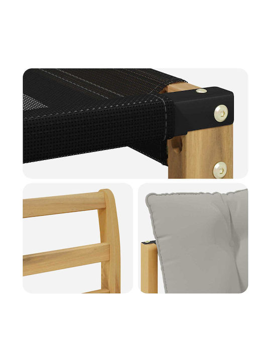Corner Outdoor Wooden Sofa with Cushions 329x170.5x73cm