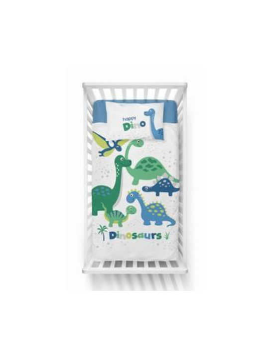 Detexpol Set Cearceaf Pentru Bebeluş Cu Faţă De Pernă Verde 100x135cm