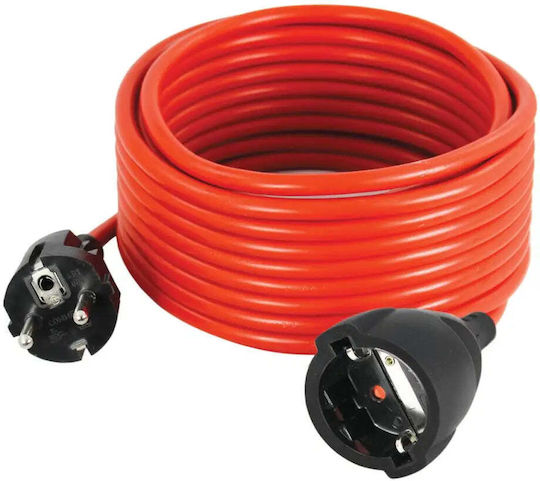 Commel Cablu de prelungire cu role cu lungimea de 25m Diametru 3x1.5mm² Roșie