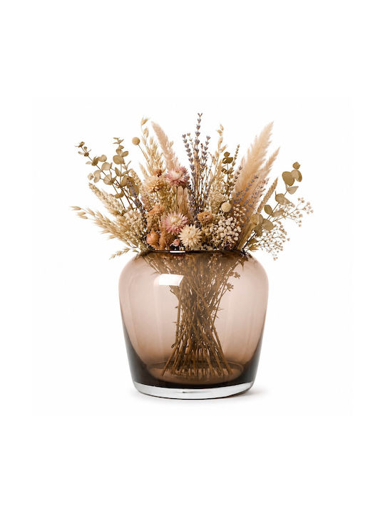 Blomus Vază Decorativă Sticlă Leta Sm Cafea 13x13x13cm 1buc