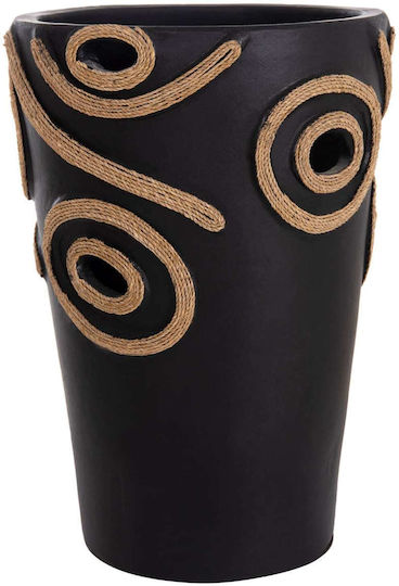 Decorative Vase Ceramic Black