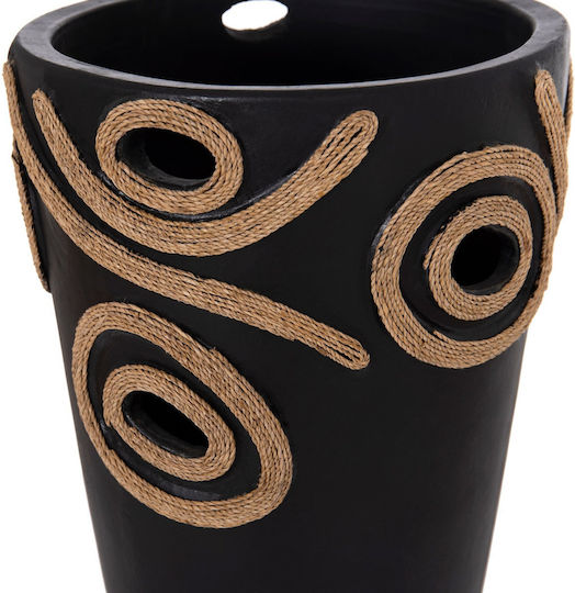 Decorative Vase Ceramic Black