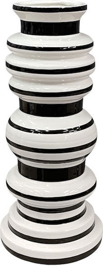 Marhome Βάζο Κεραμικό Λευκό Φ11.5xΥ23.5cm