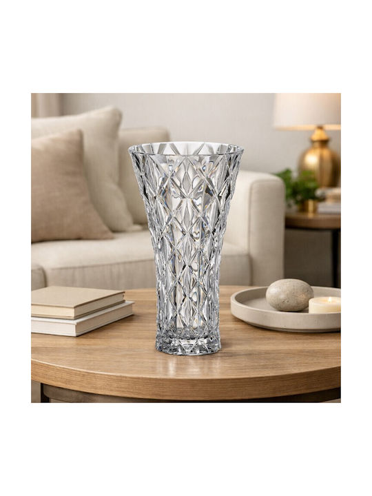 Crystal Bohemia Kristall Vase Memphis Transparent