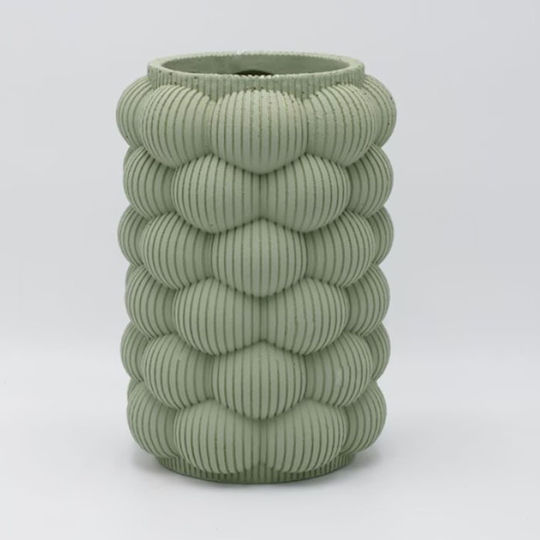 Set Vaze Decorative Din Beton Verzi Φ16.5xΥ24cm