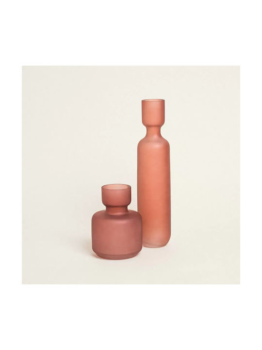 Beauty Home Vază Decorativă Sticlă Roz 8x35cm 1buc