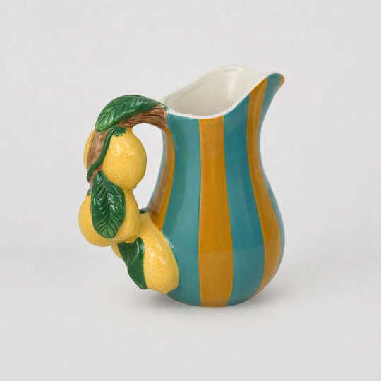 Koart Decorative Ceramic Yellow Vase 19x13xH20cm Ceramic Decorative Vase