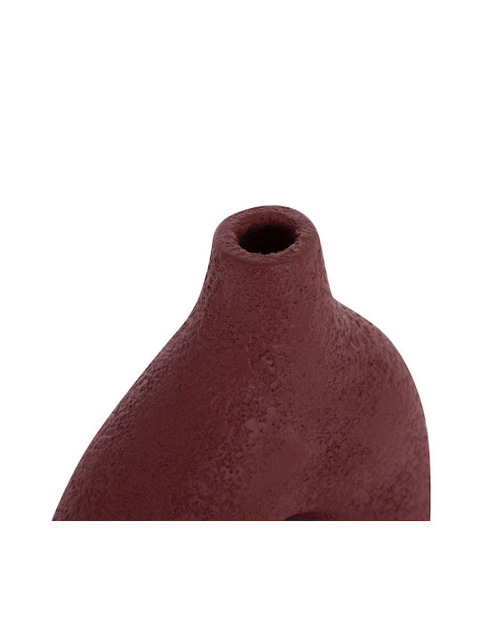 Decorative Vase Ceramic Orange 17x6.5xH20cm