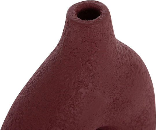 Decorative Vase Ceramic Orange 17x6.5xH20cm