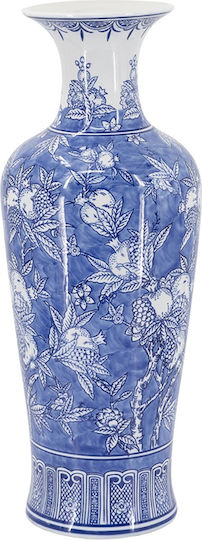 Artekko Porcelain Vase Melania White 19.5x19.5xH51.5cm