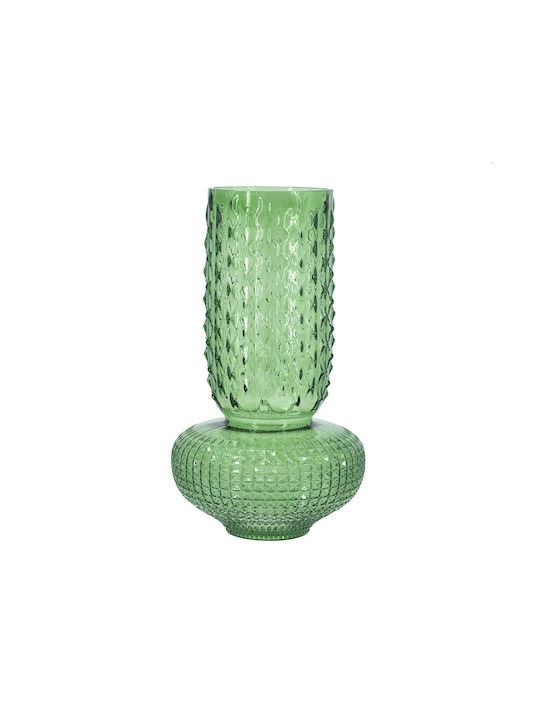 Artekko Vază Decorativă Din Sticlă Glassy Verde 21.3x21.3xÎ38.3cm