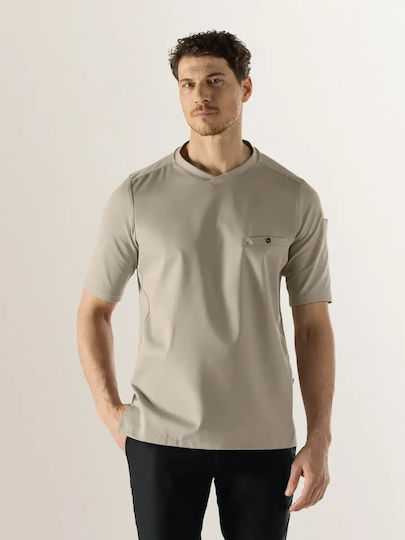 Le Nouveau Chef Chef Jacket Gray with Short Sleeve Ferre