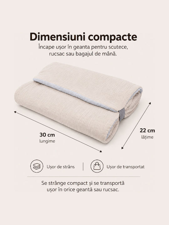 Kidizi Tragbare Wickelauflage Beige 78x30cm