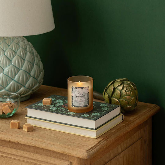 Laura Ashley Αρωματικό Κερί Σόγιας σε Βάζο με Άρωμα Lotus & Orchid 200gr