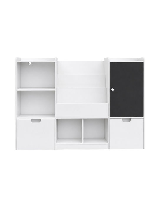 Εταζέρα Τοίχου Ξύλινη Λευκή 140x51x80cm