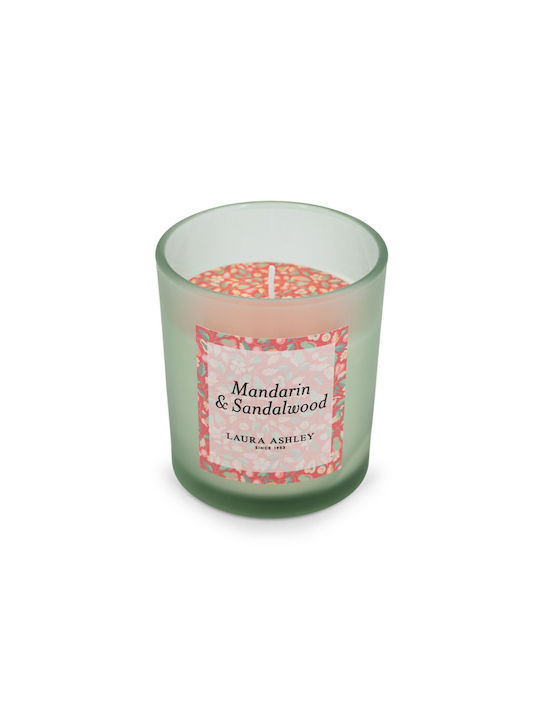 Laura Ashley Aromatisches Soja-Kerze im Gefäß mit Mandarin & Sandelholz Duft 200gr