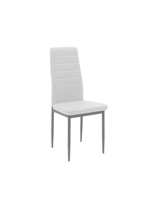Parker Dining Chair with Artificial Leather Upholstery Anthracite 42x48x98cm