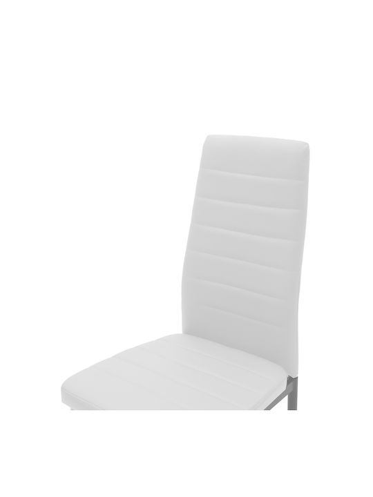 Parker Dining Chair with Artificial Leather Upholstery Anthracite 42x48x98cm