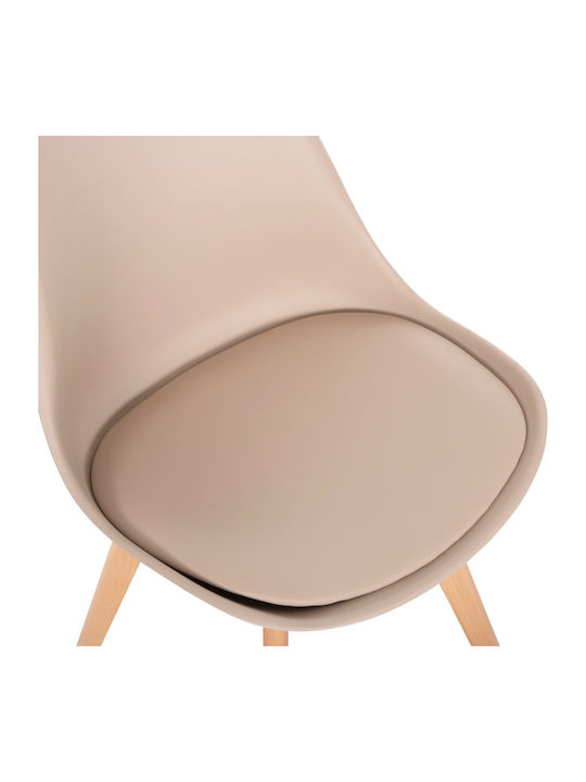 Lora Stühle Speisesaal Cappuccino 1Stück 47x56.6x82cm