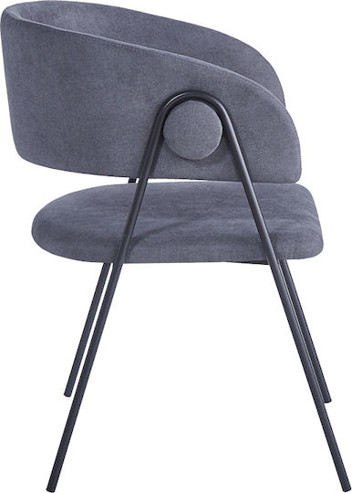 526898 Фотьойл Rachele I Pakoworld Столички Трапезария Anthracite 1бр 52x65x79бр