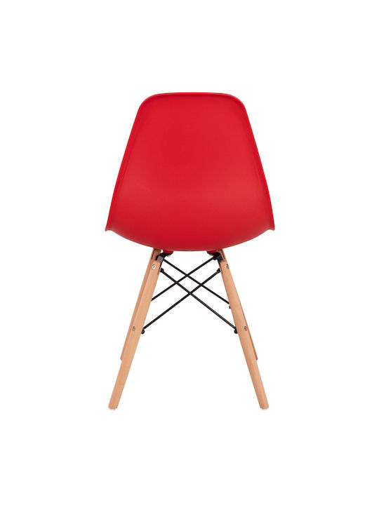 Kitchen Polypropylene Chair Red 46x50x82cm