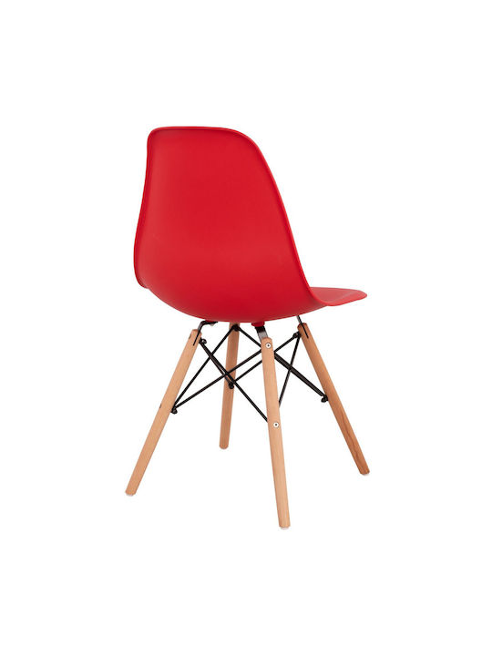 Kitchen Polypropylene Chair Red 46x50x82cm